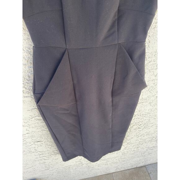 Asos Womens Black Shorts Sleeve Cuffed Dress with Pockets - 4 - Picture 4 of 7